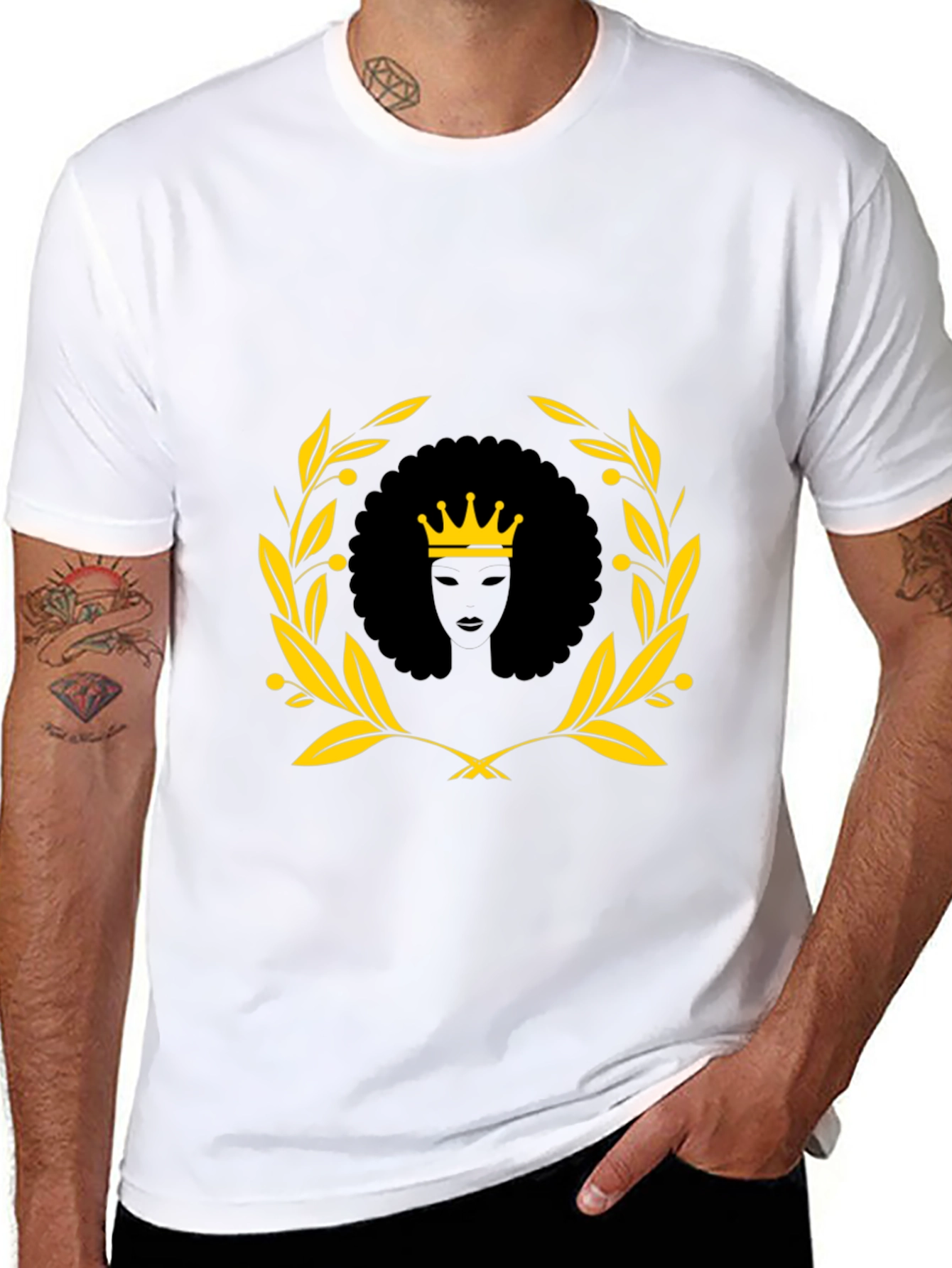 Black Queen Graphic Tee - Afro Crown Unisex T-Shirt