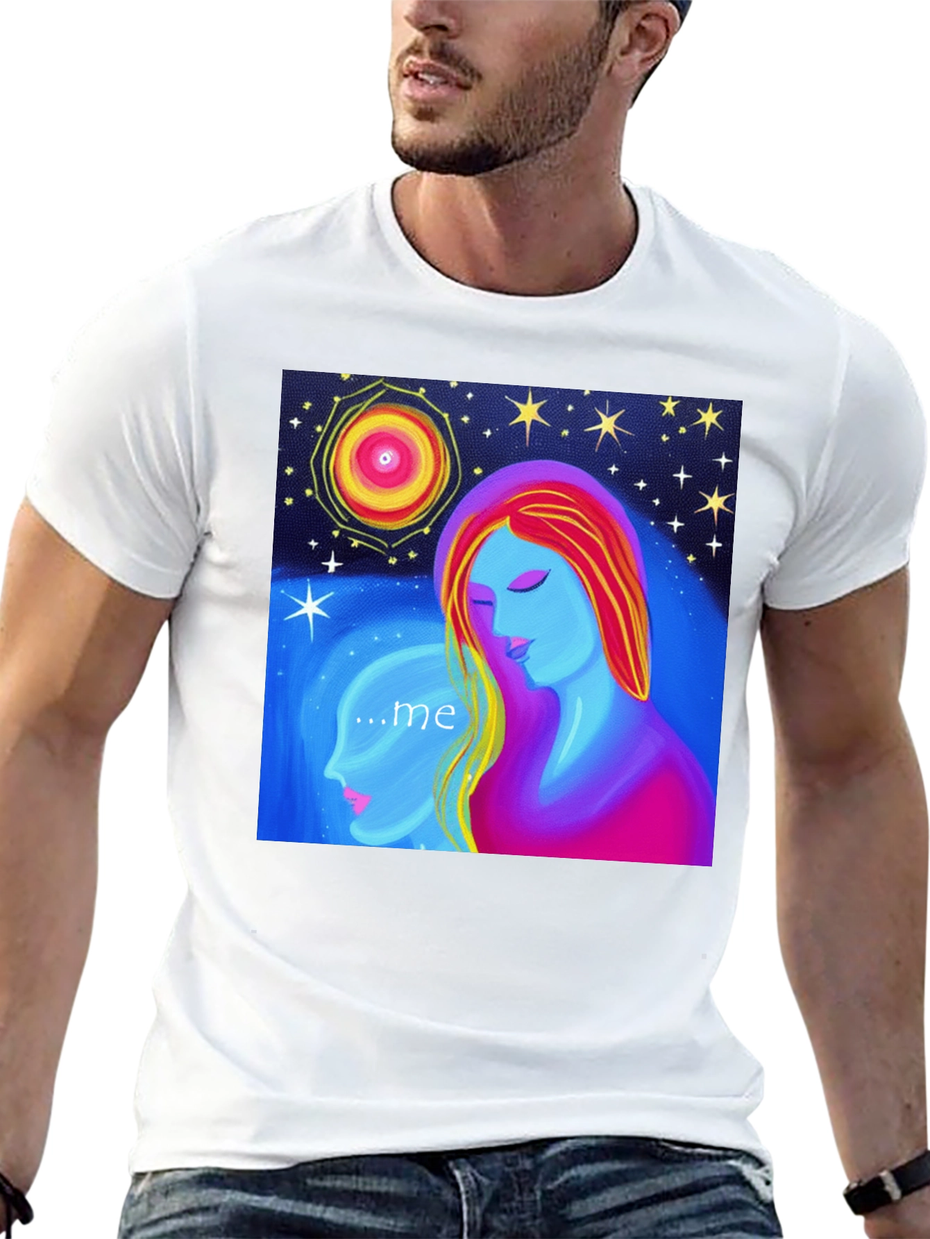 Abstract Art T-Shirt - Celestial Woman & Inner Self