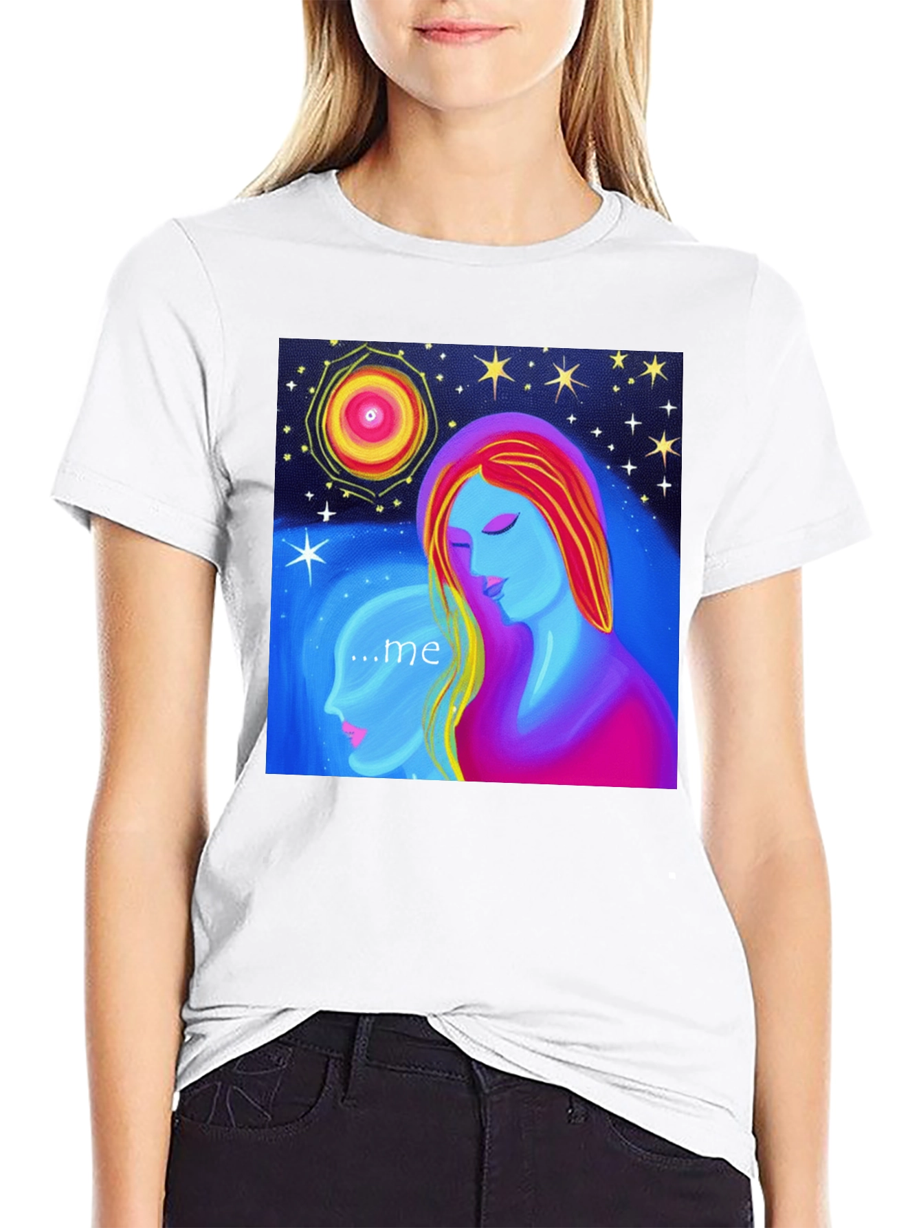 Abstract Art T-Shirt - Celestial Woman & Inner Self