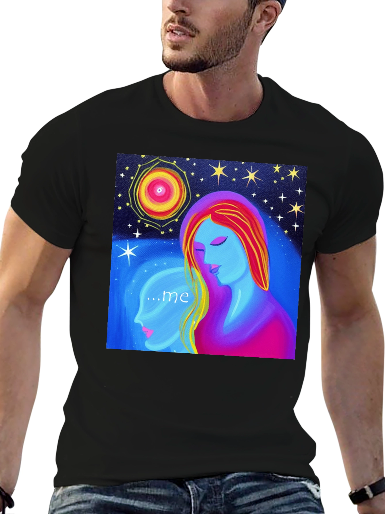 Abstract Art T-Shirt - Celestial Woman & Inner Self