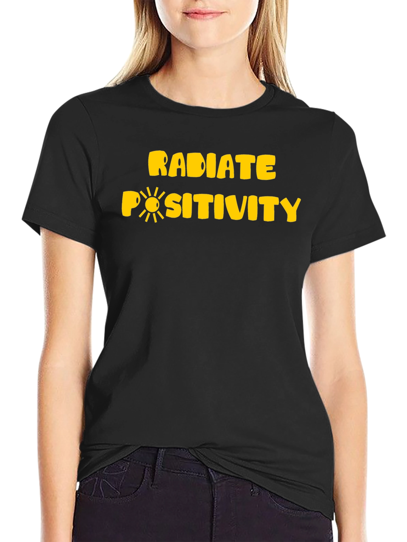 Radiate Positivity Graphic Tee - Black