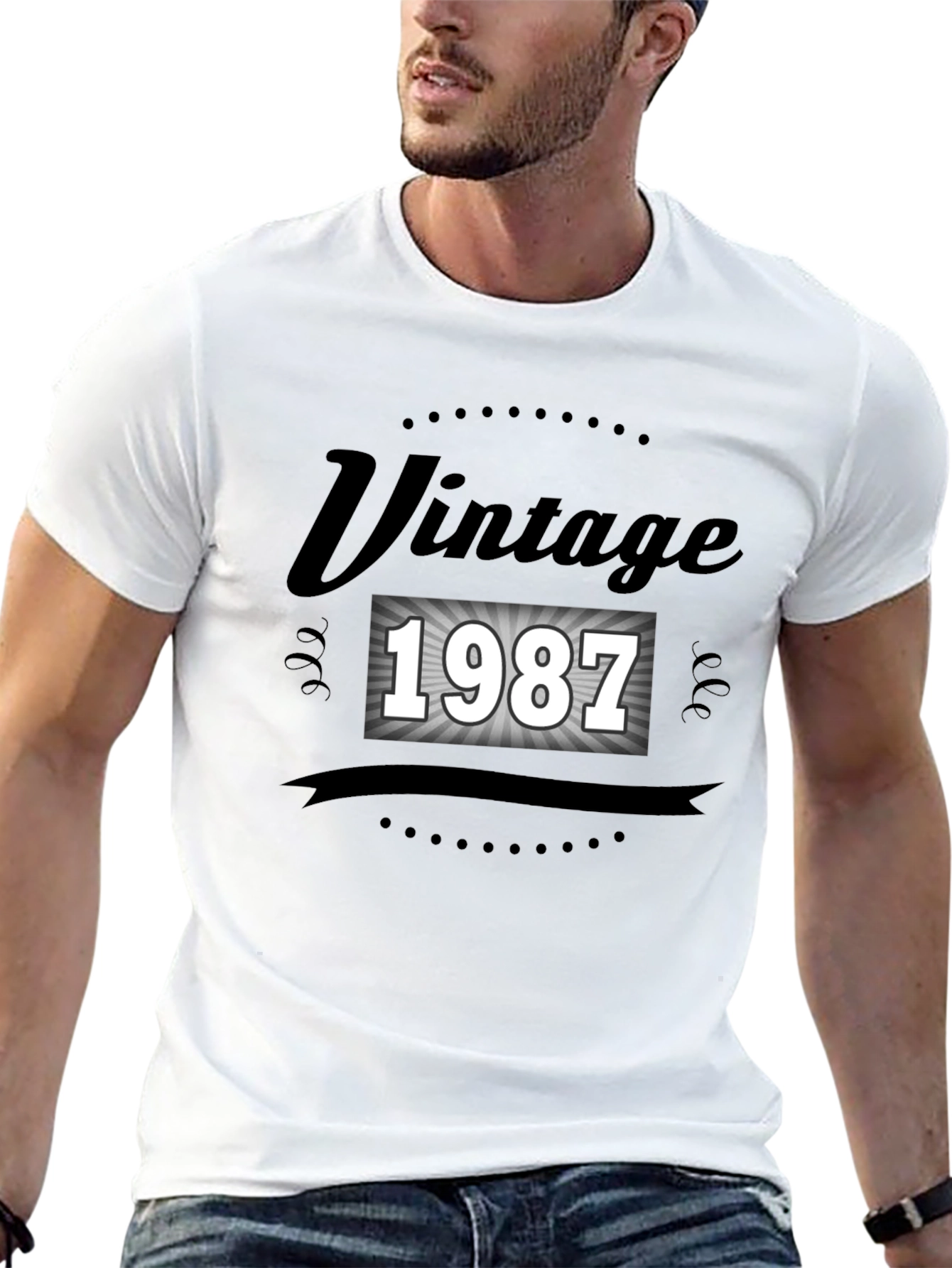 Vintage 1987 Graphic Tee - Classic Birthday Shirt