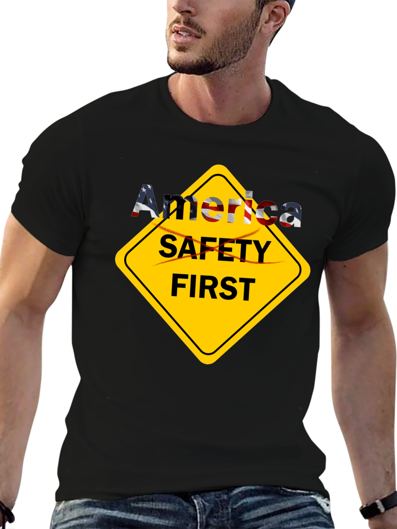 America Safety First T-Shirt - Patriotic Tee