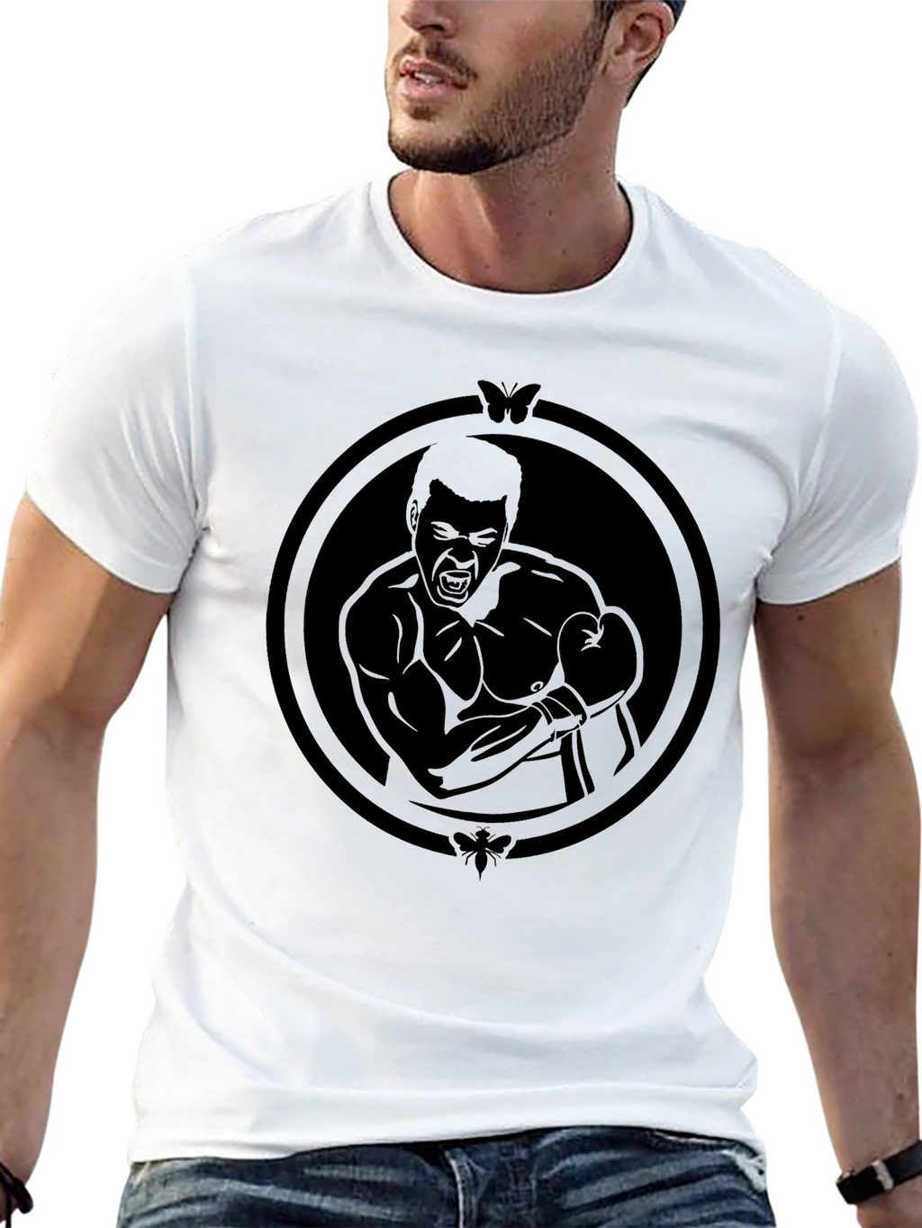 Black Boxing Graphic Tee - Mens Style