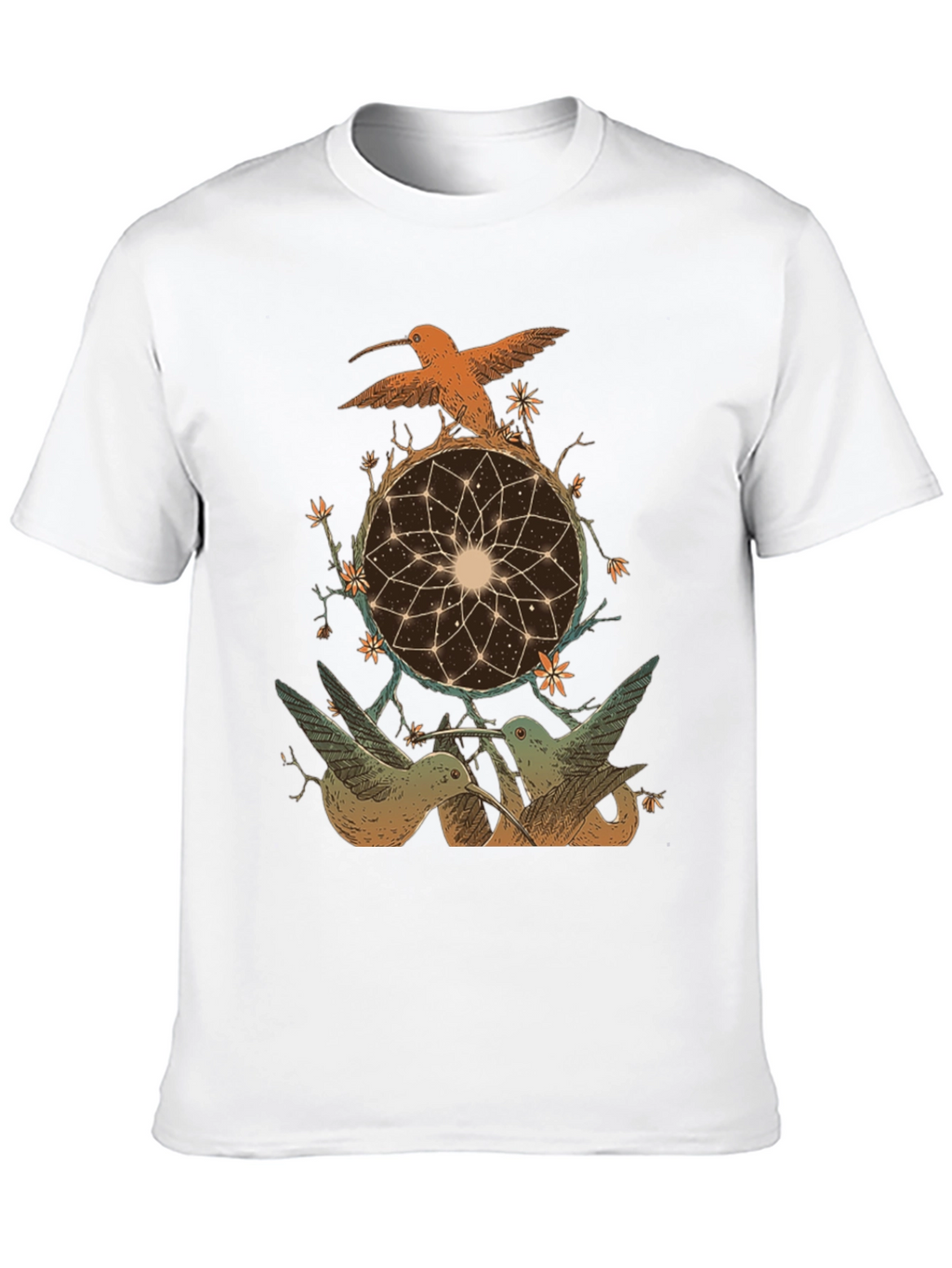 Hummingbird Dreamcatcher Graphic Tee - Black