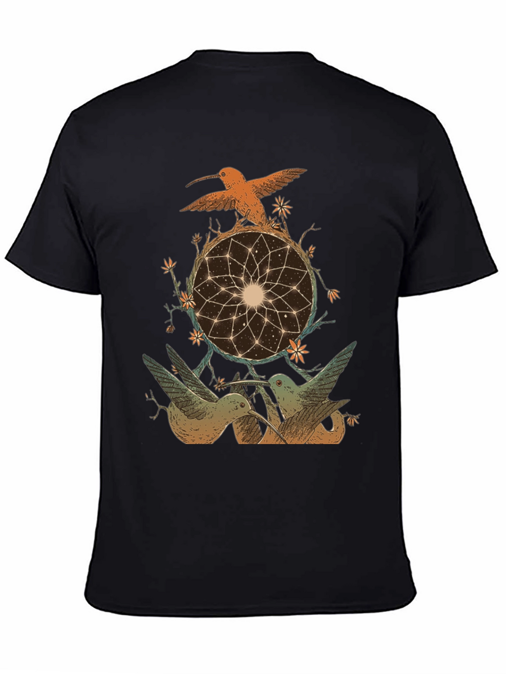 Hummingbird Dreamcatcher Graphic Tee - Black