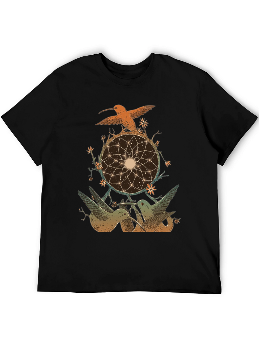 Hummingbird Dreamcatcher Graphic Tee - Black