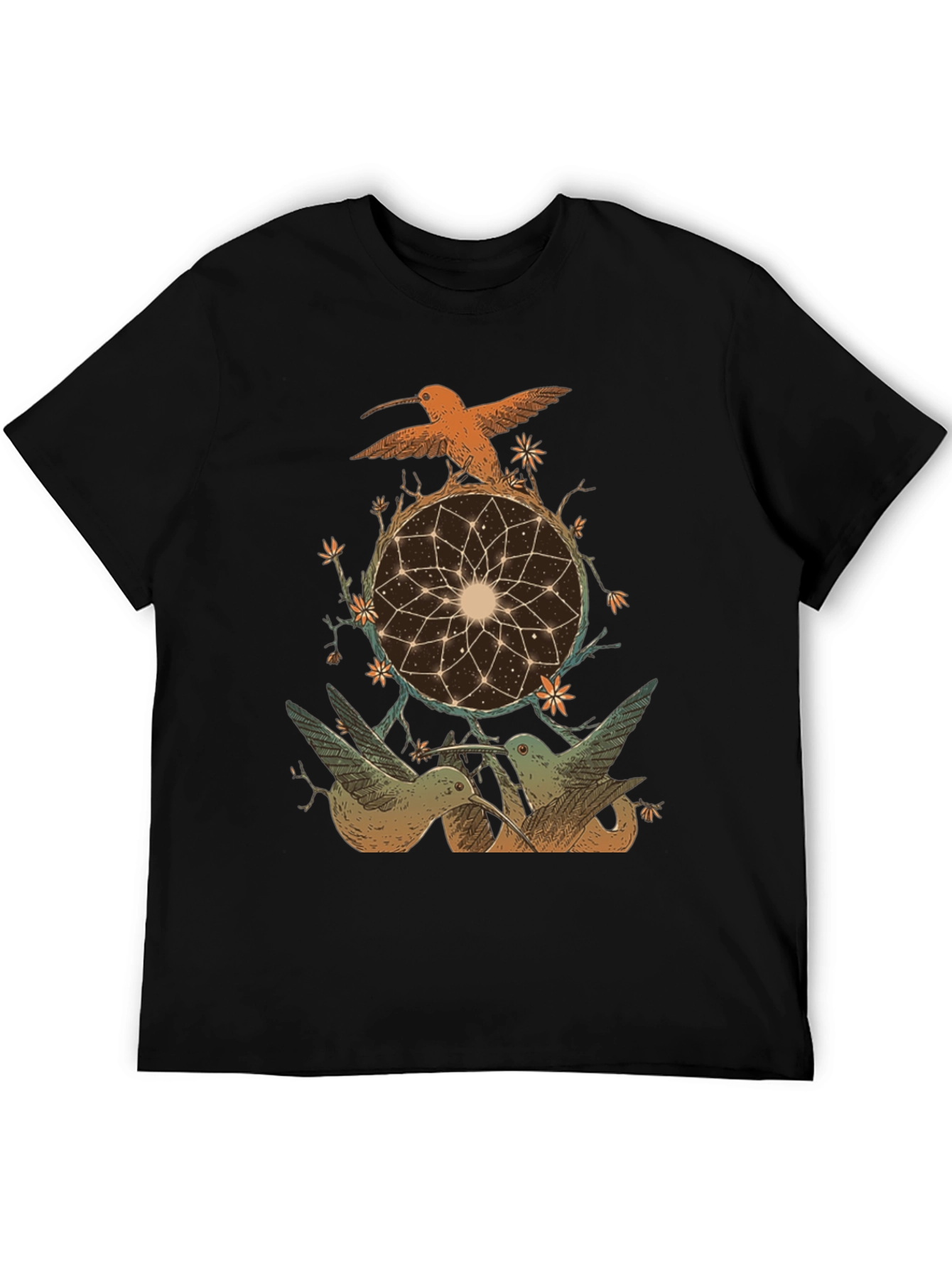 Hummingbird Dreamcatcher Graphic Tee - Black