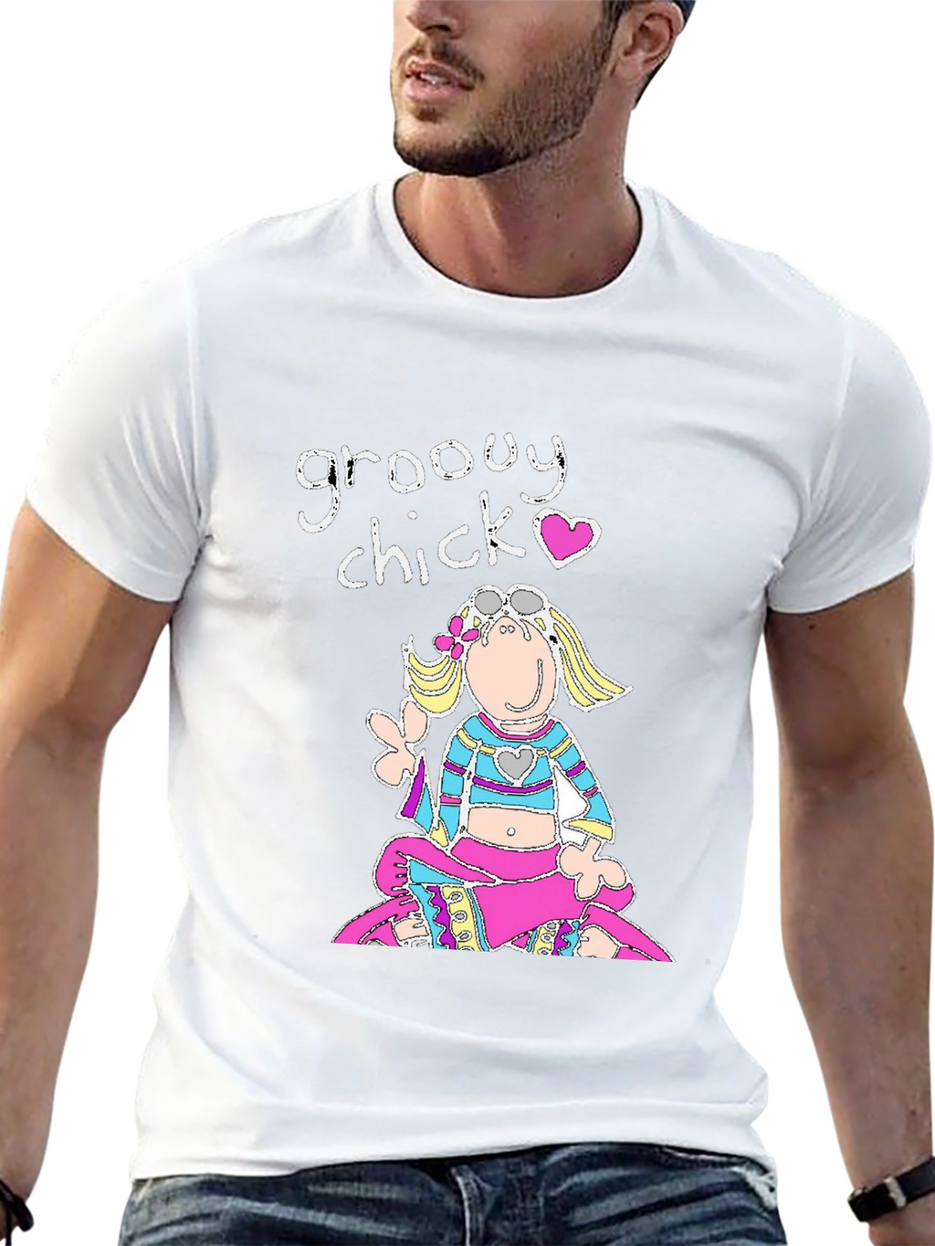 Groovy Chick Black Graphic T-Shirt