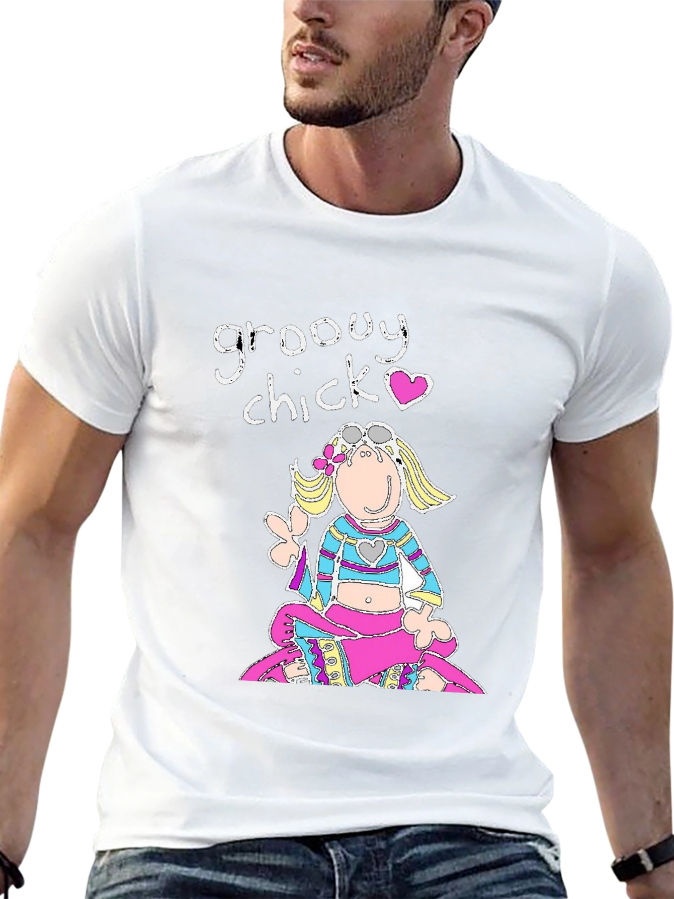 Groovy Chick Black Graphic T-Shirt