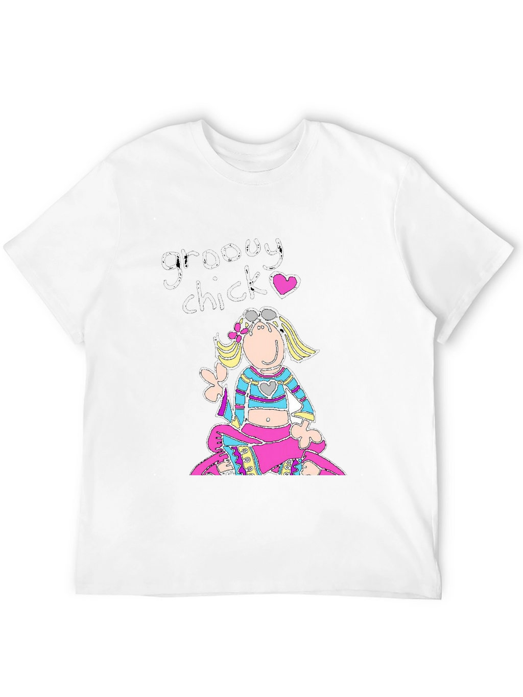 Groovy Chick Black Graphic T-Shirt