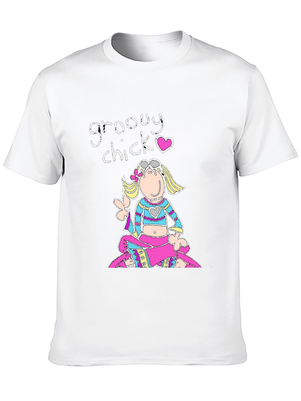 Groovy Chick Black Graphic T-Shirt