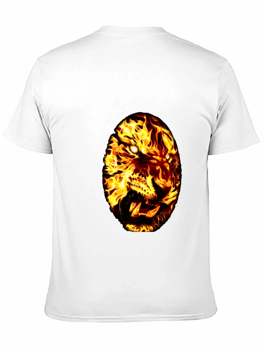 Fiery Tiger Graphic Tee - Black Cotton T-Shirt