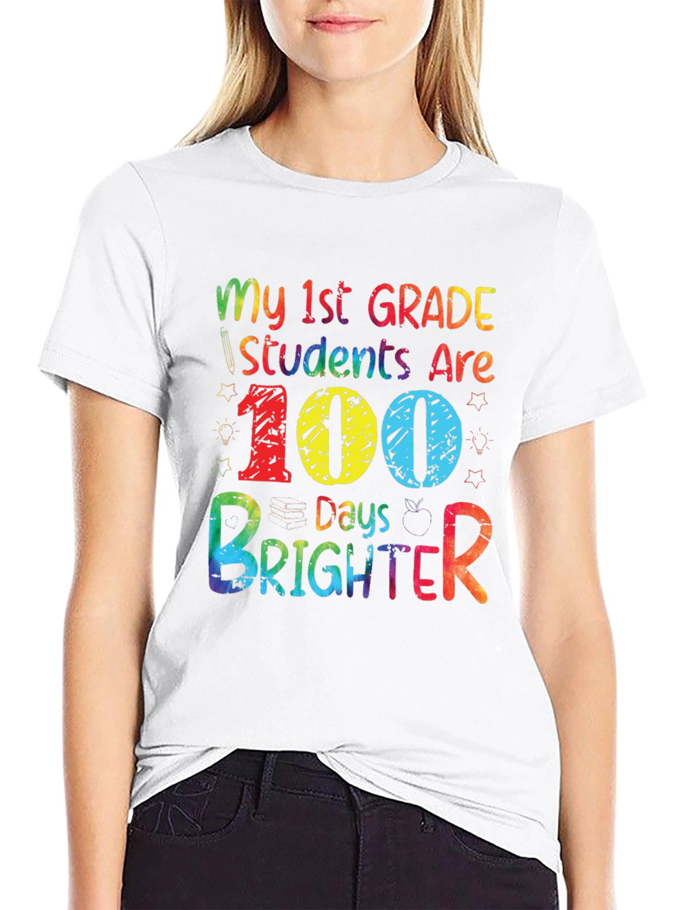 100 Days Brighter Teacher T-Shirt