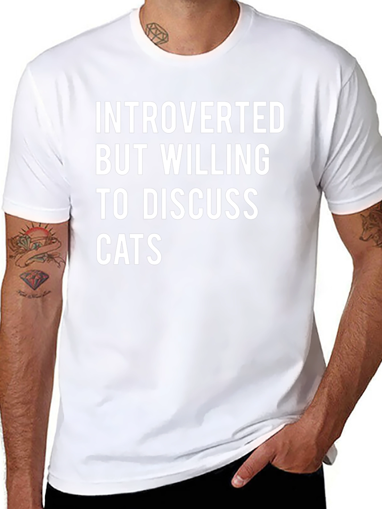 Introverted Cat Lover Graphic Tee