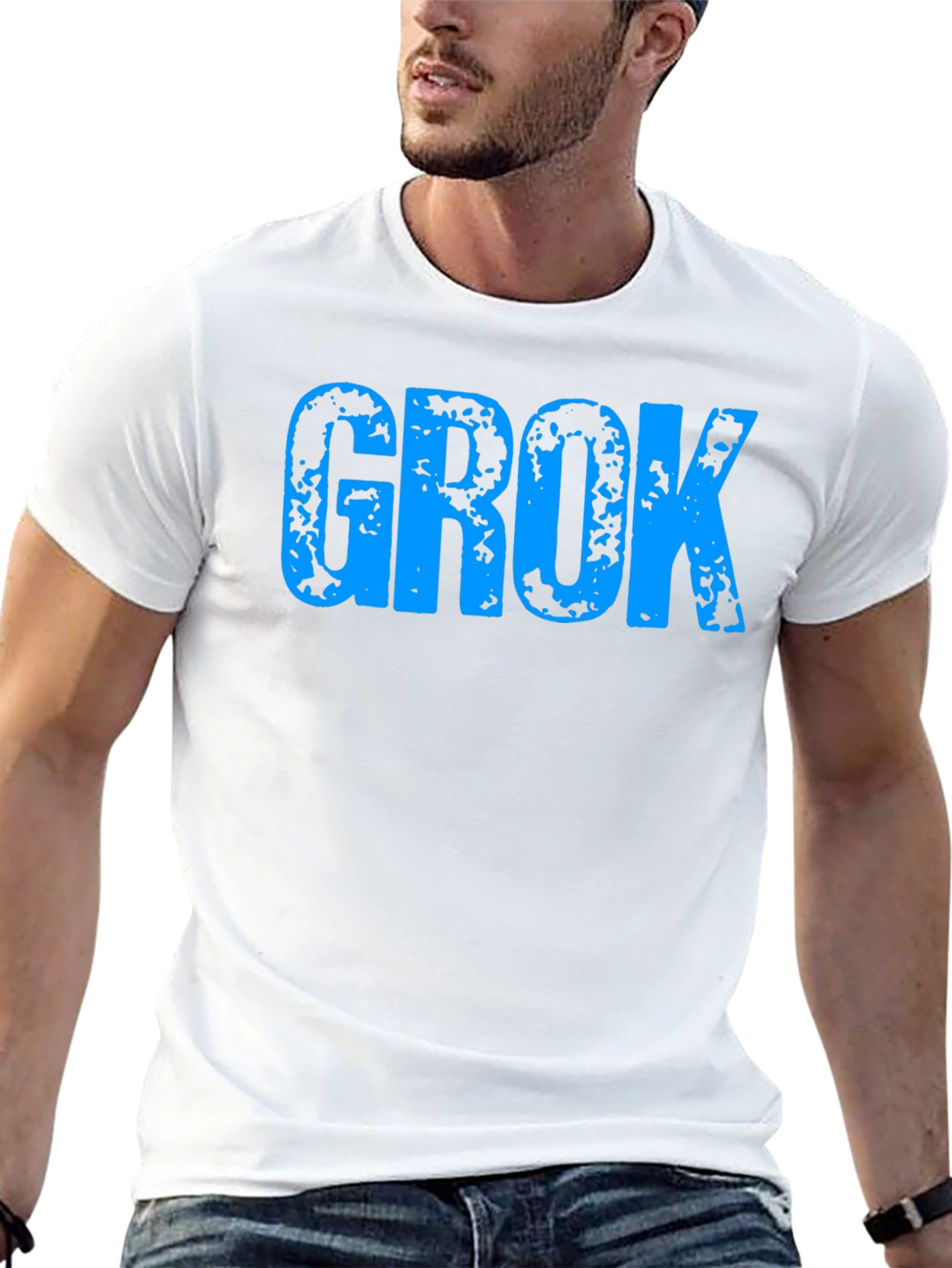 Grok Distressed Graphic T-Shirt - Modern Casual Tee
