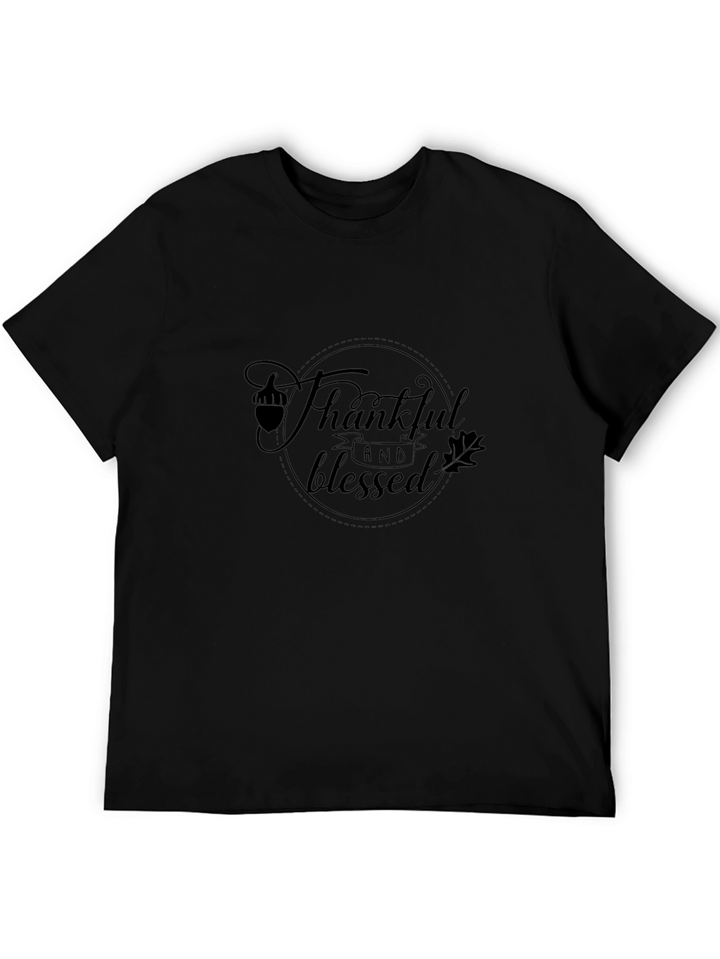 Thankful & Blessed Graphic Tee - Black