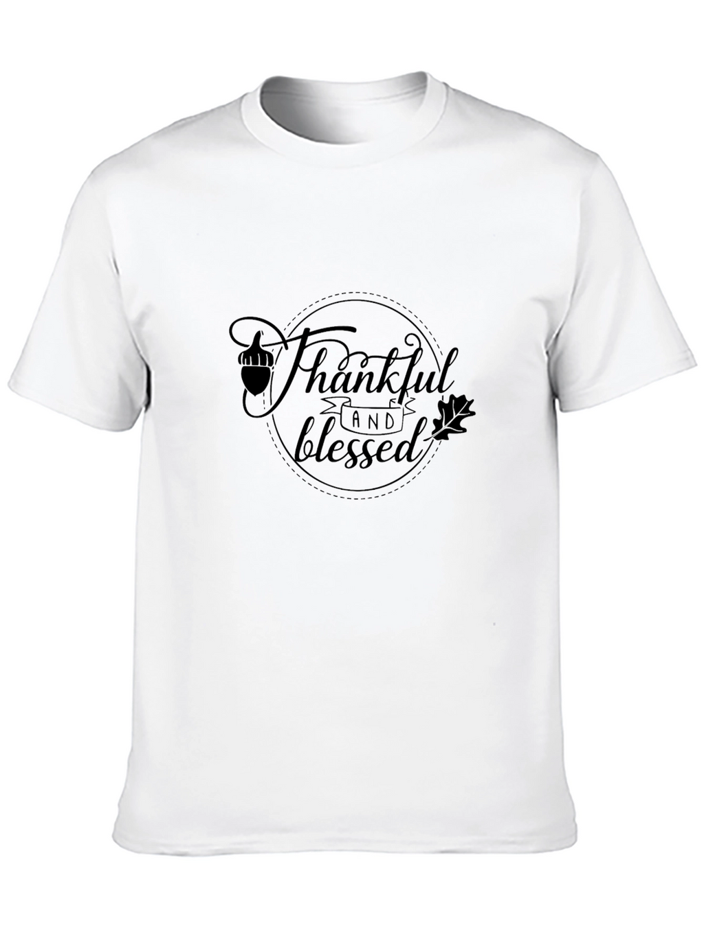 Thankful & Blessed Graphic Tee - Black