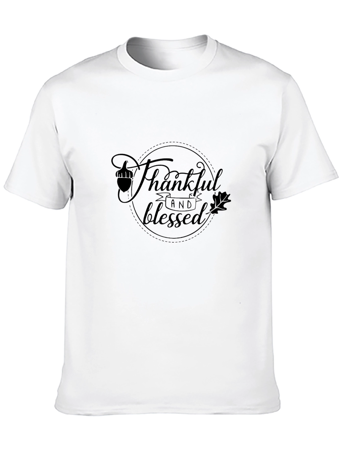 Thankful & Blessed Graphic Tee - Black
