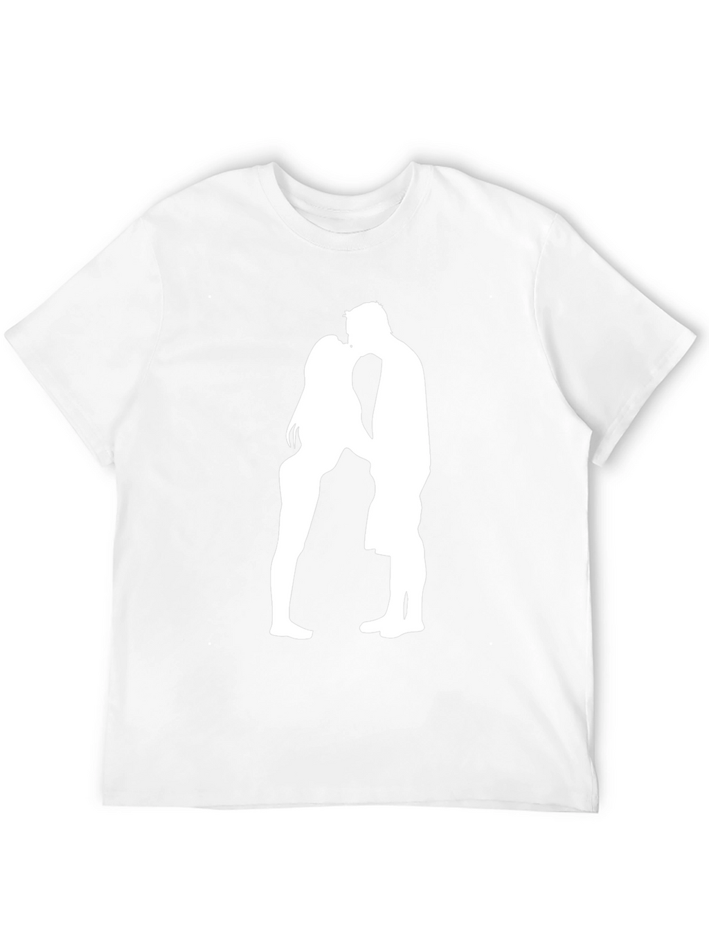 Romantic Couple Silhouette Black T-Shirt
