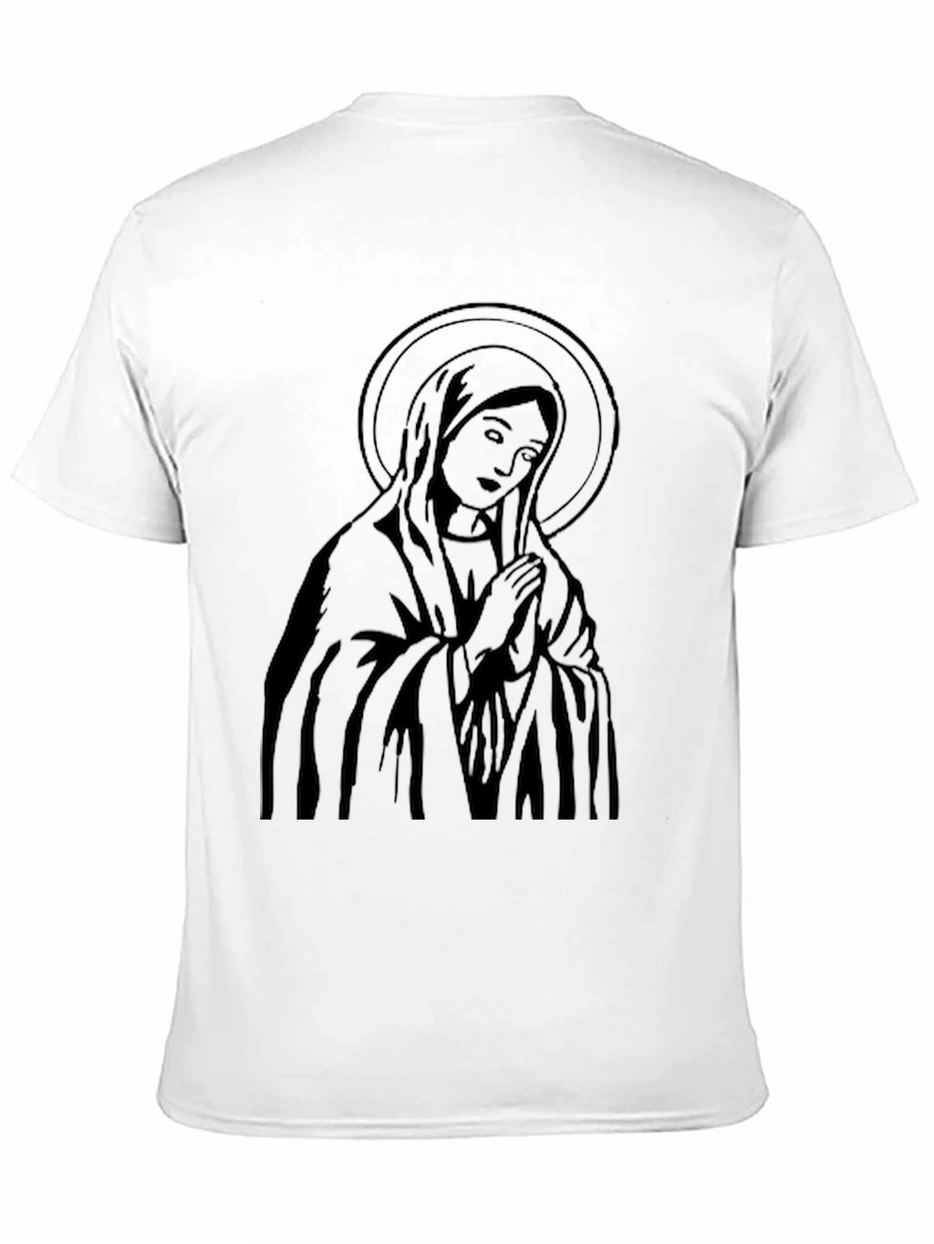 Virgin Mary Graphic Black T-Shirt