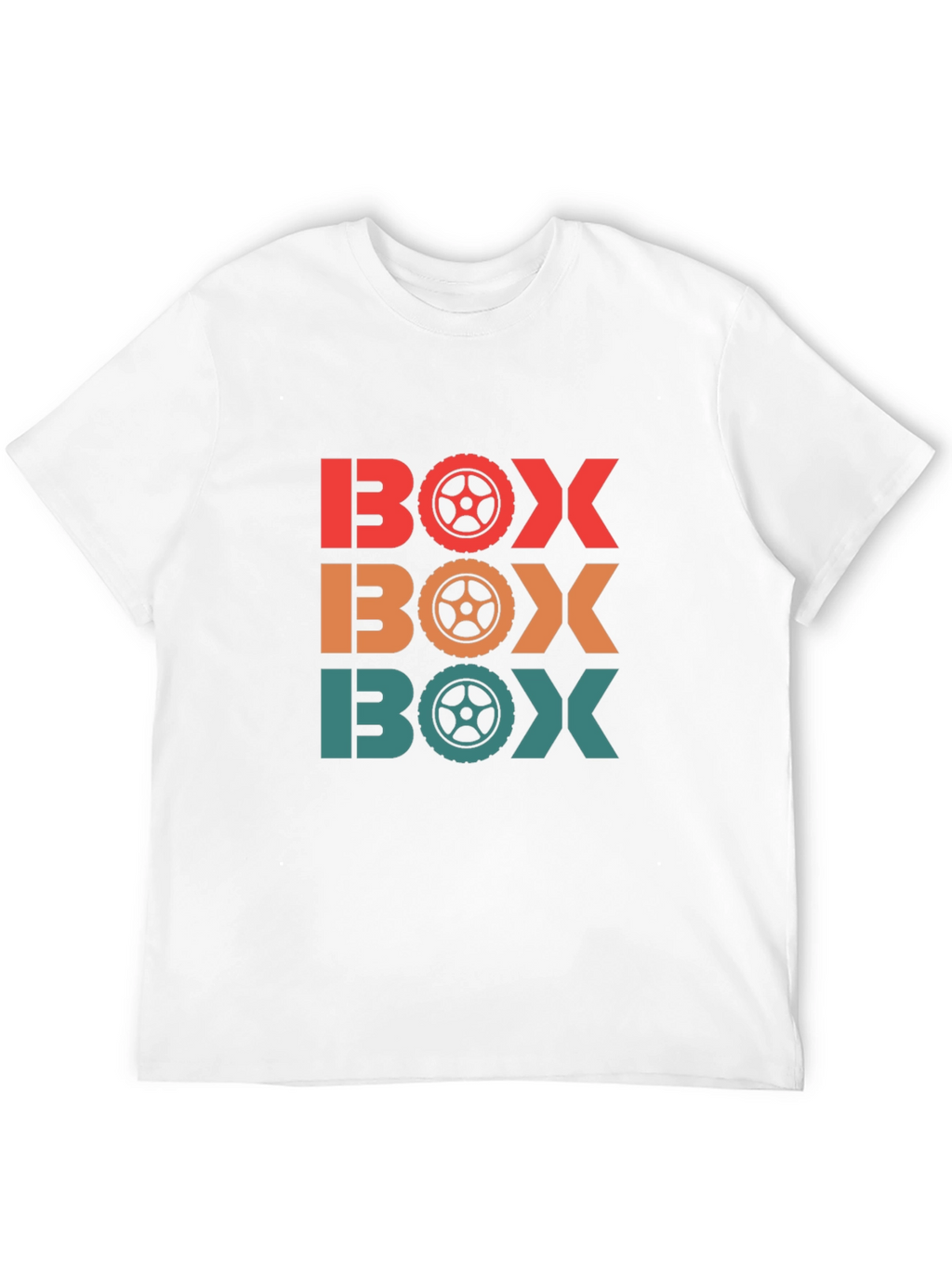 Mens BOX Racing Wheel T-Shirt - Black