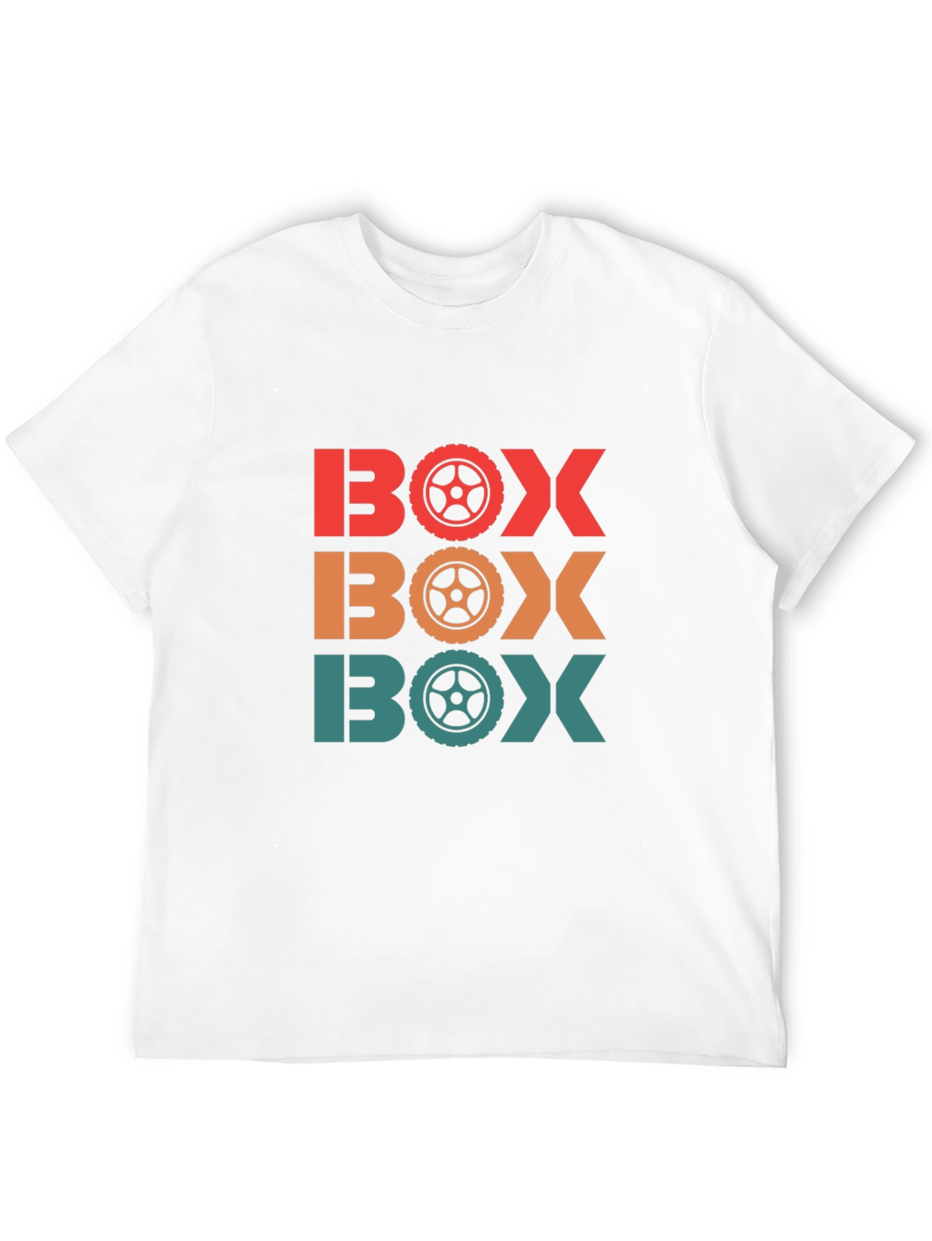 Mens BOX Racing Wheel T-Shirt - Black