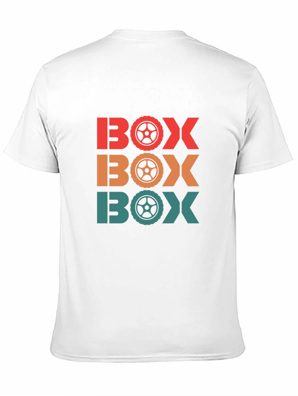 Mens BOX Racing Wheel T-Shirt - Black