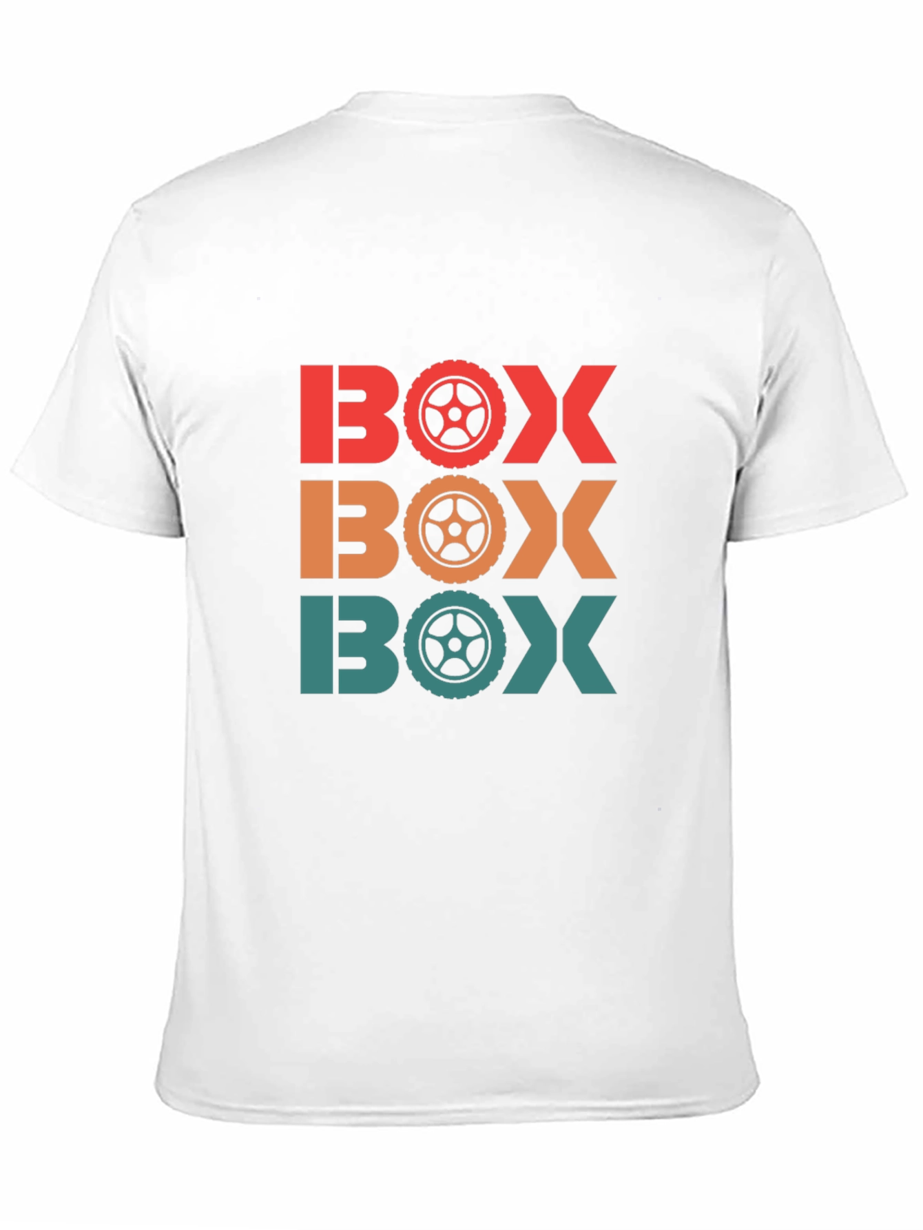 Mens BOX Racing Wheel T-Shirt - Black