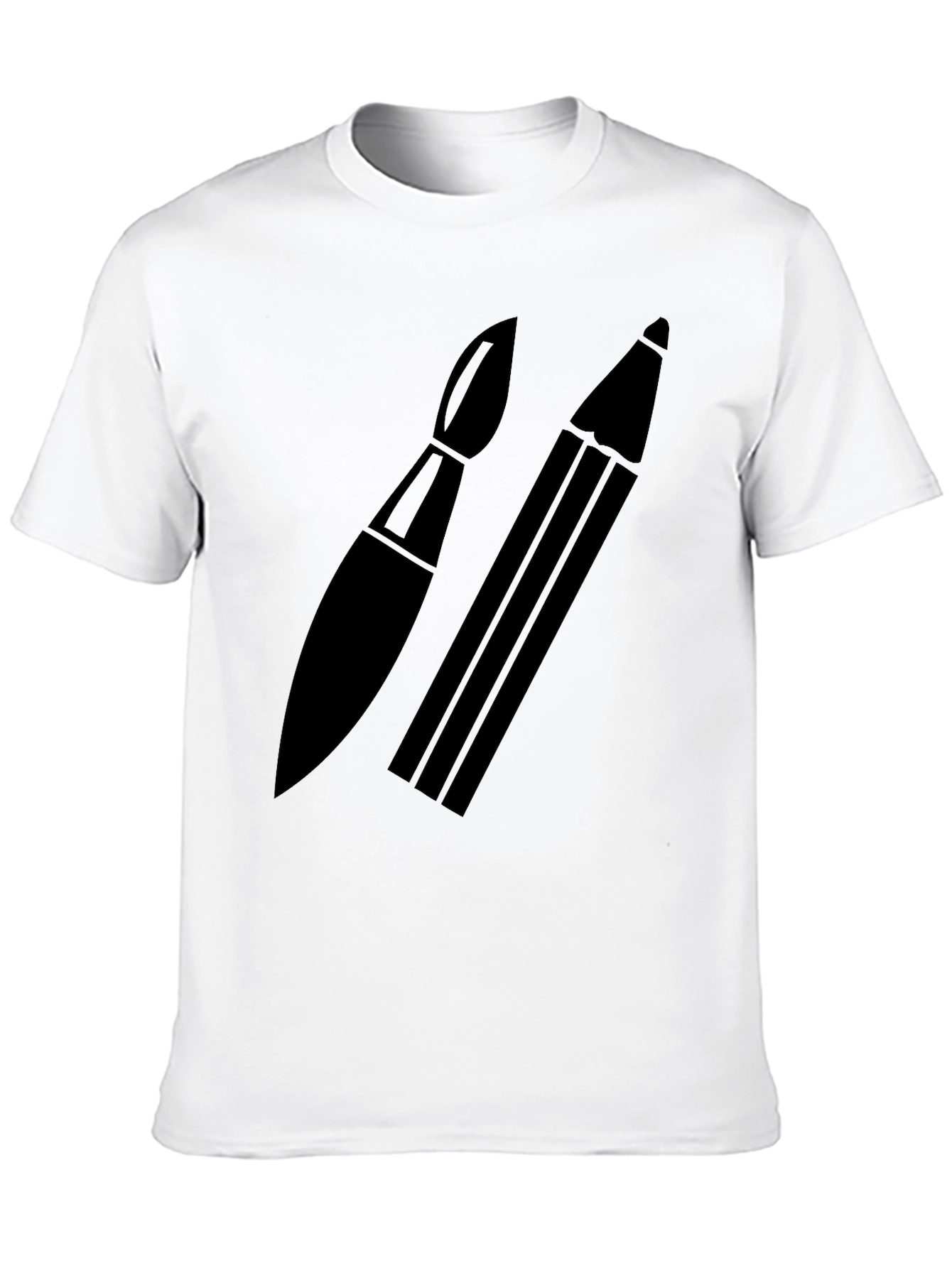 Artists Choice T-Shirt: Brush & Pencil Graphic Tee