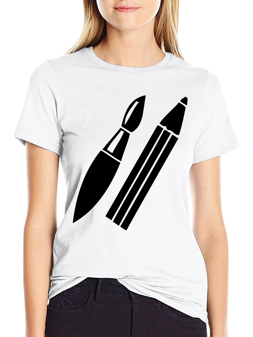 Artists Choice T-Shirt: Brush & Pencil Graphic Tee