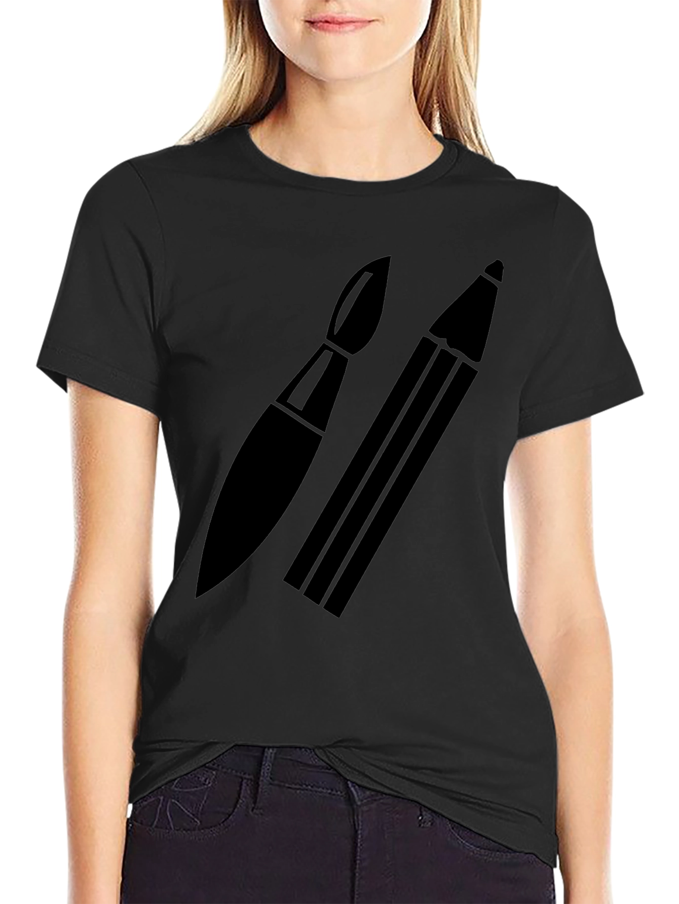 Artists Choice T-Shirt: Brush & Pencil Graphic Tee