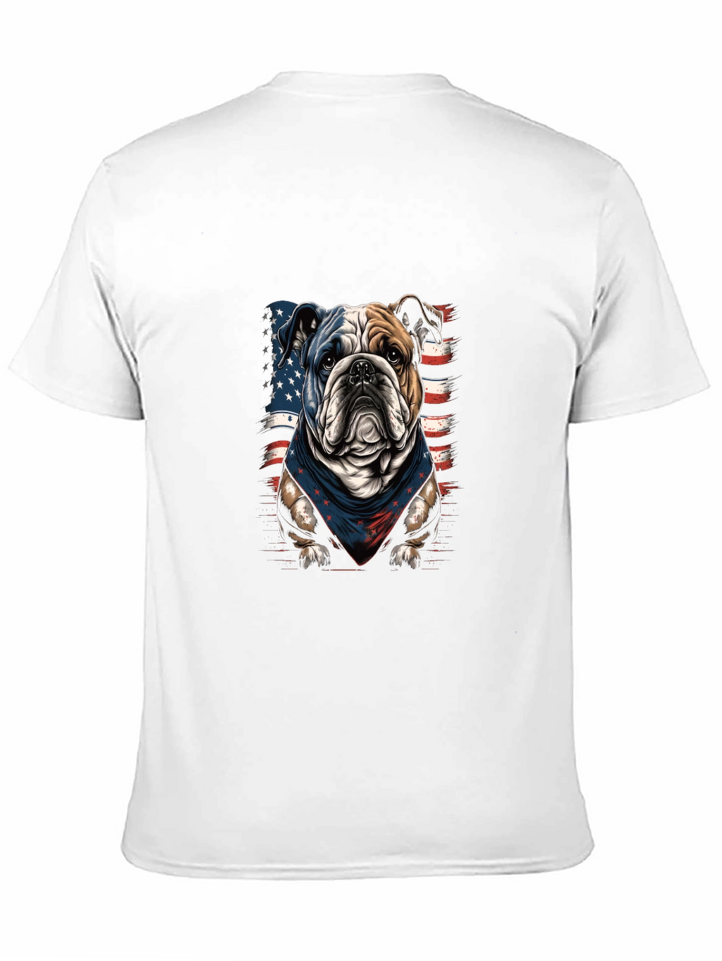 Patriotic Bulldog Graphic T-Shirt