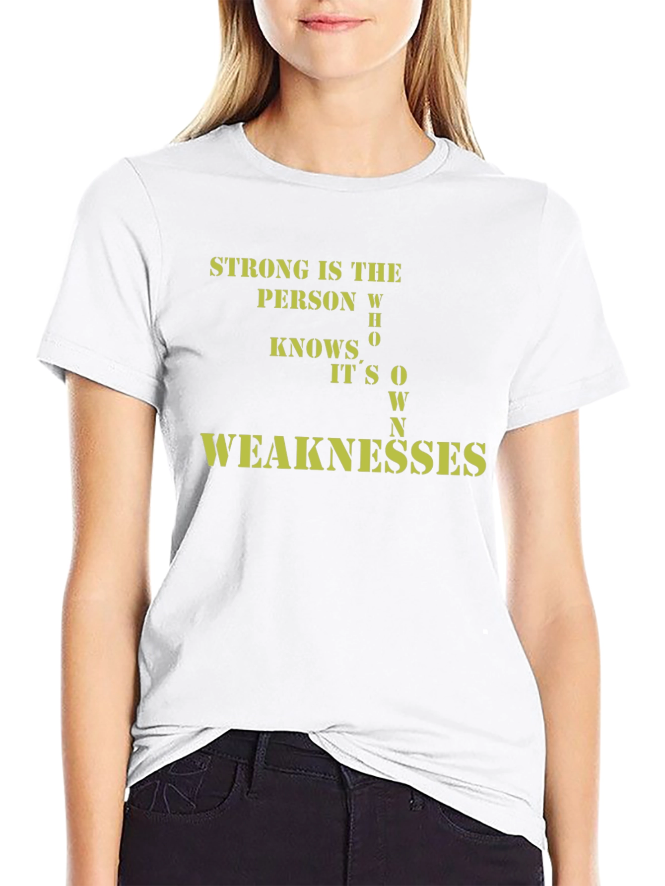 Strong Person Weaknesses Black T-Shirt