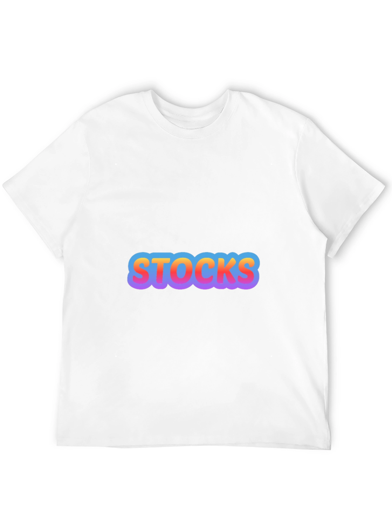 Mens Black Stocks Graphic T-Shirt