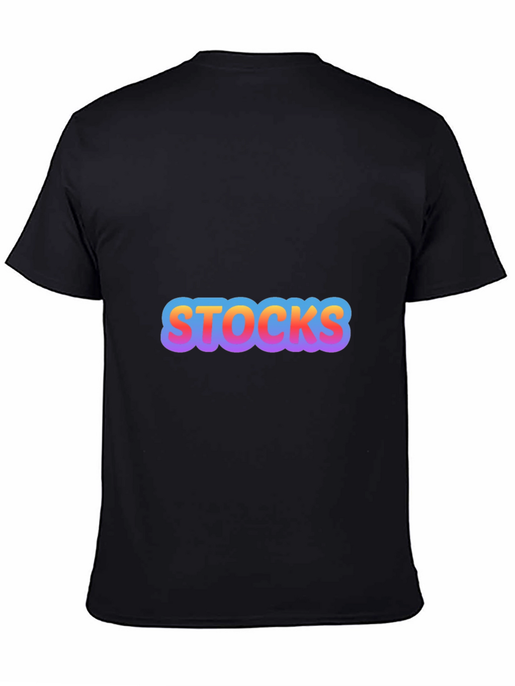 Mens Black Stocks Graphic T-Shirt
