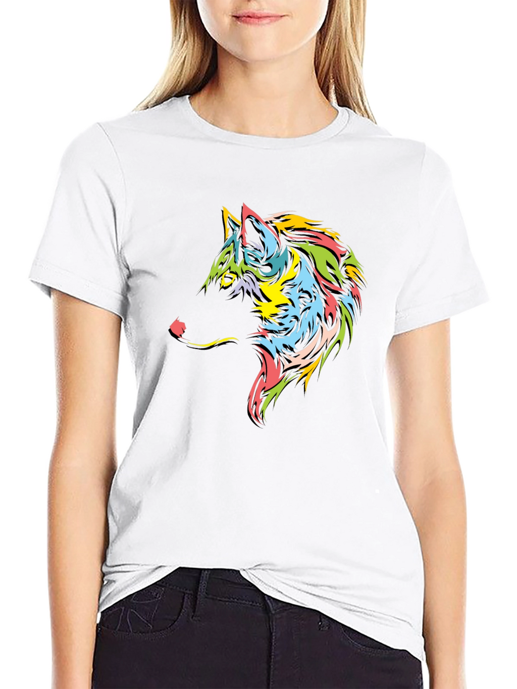Wolf Graphic Tee - Black Short Sleeve T-Shirt