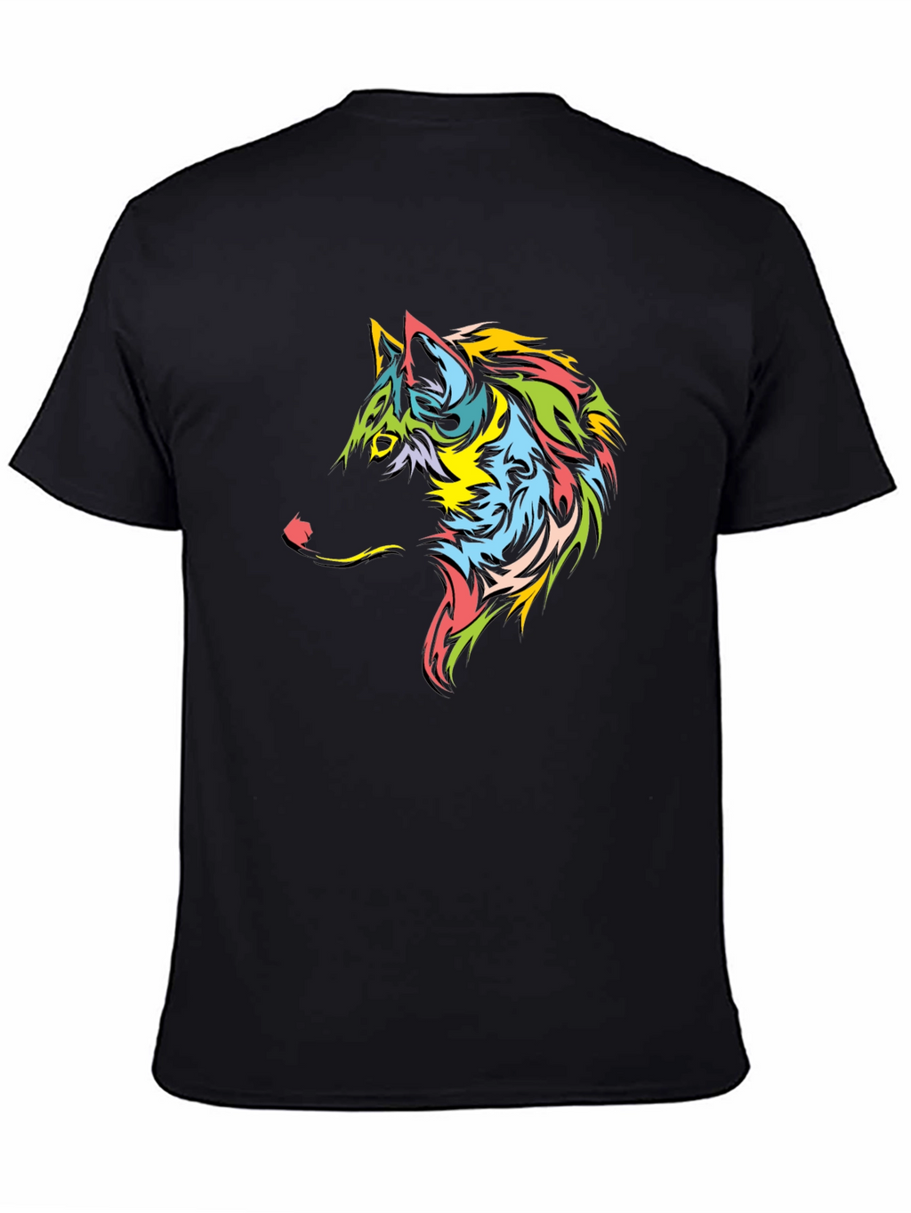 Wolf Graphic Tee - Black Short Sleeve T-Shirt