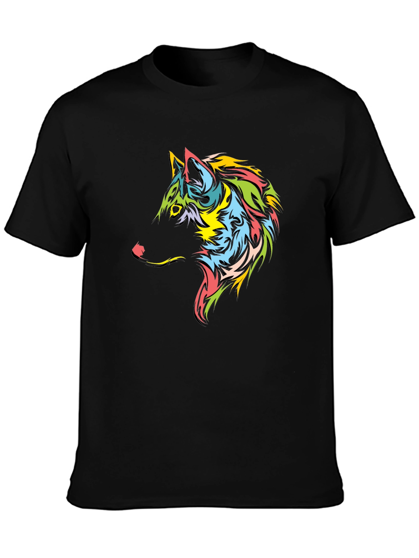 Wolf Graphic Tee - Black Short Sleeve T-Shirt