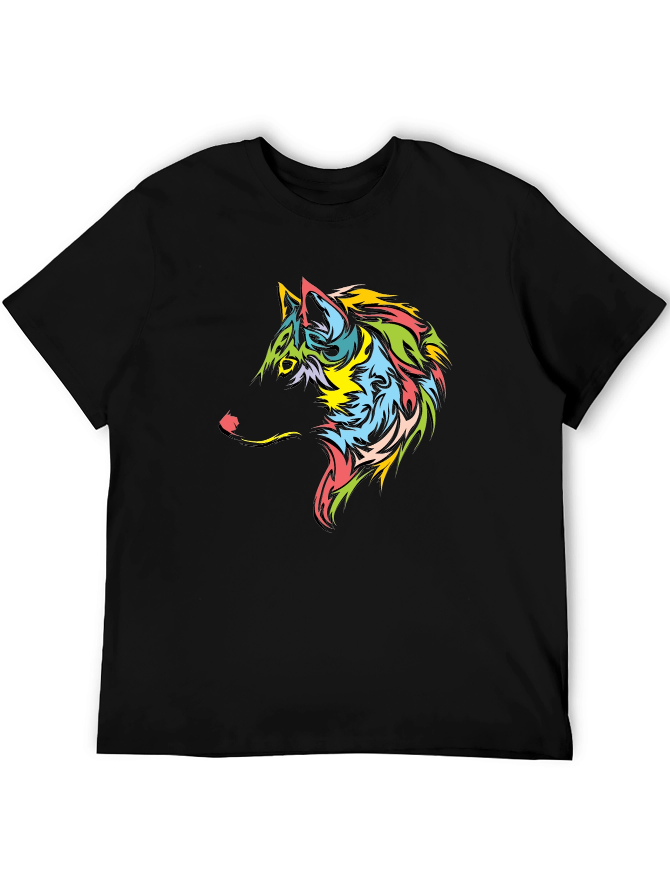 Wolf Graphic Tee - Black Short Sleeve T-Shirt