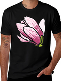 Magnolia Flower Graphic Tee - Soft Cotton Comfort