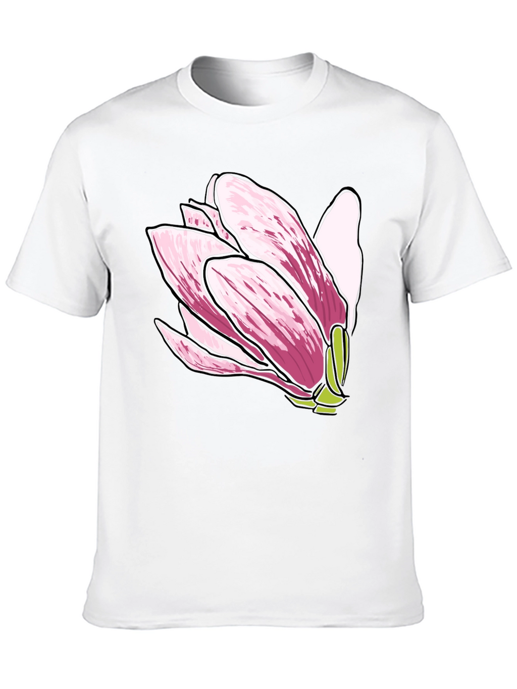 Magnolia Flower Graphic Tee - Soft Cotton Comfort