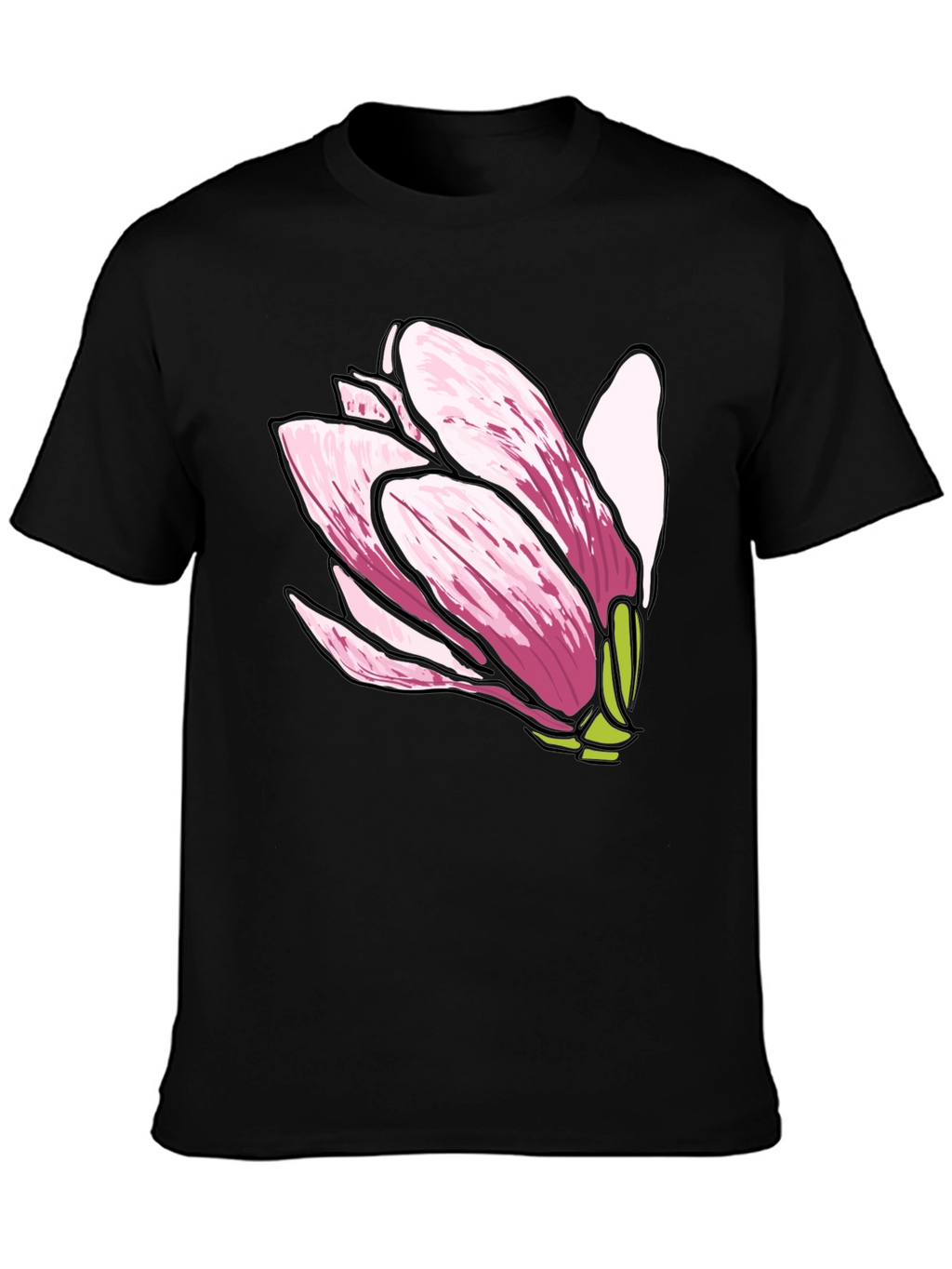Magnolia Flower Graphic Tee - Soft Cotton Comfort