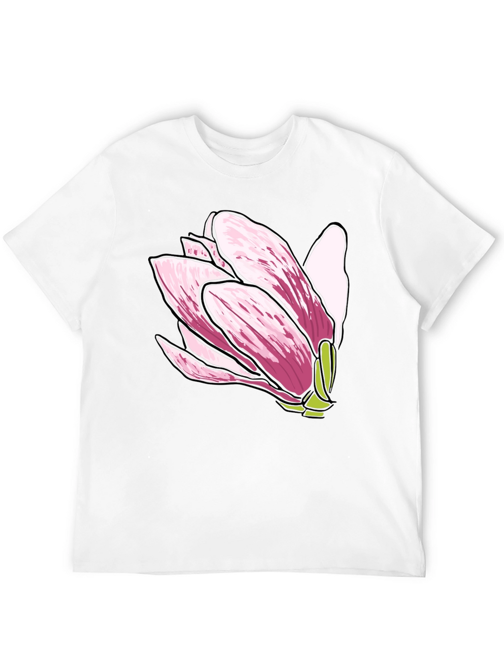 Magnolia Flower Graphic Tee - Soft Cotton Comfort