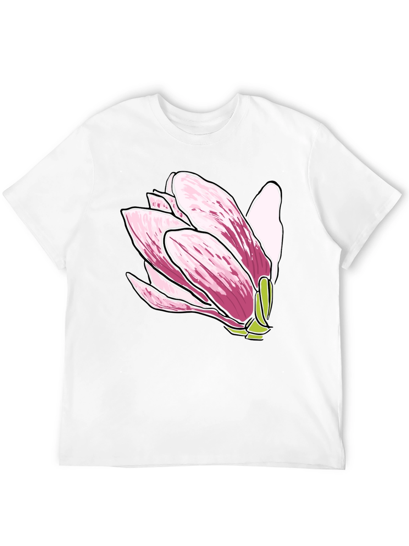 Magnolia Flower Graphic Tee - Soft Cotton Comfort
