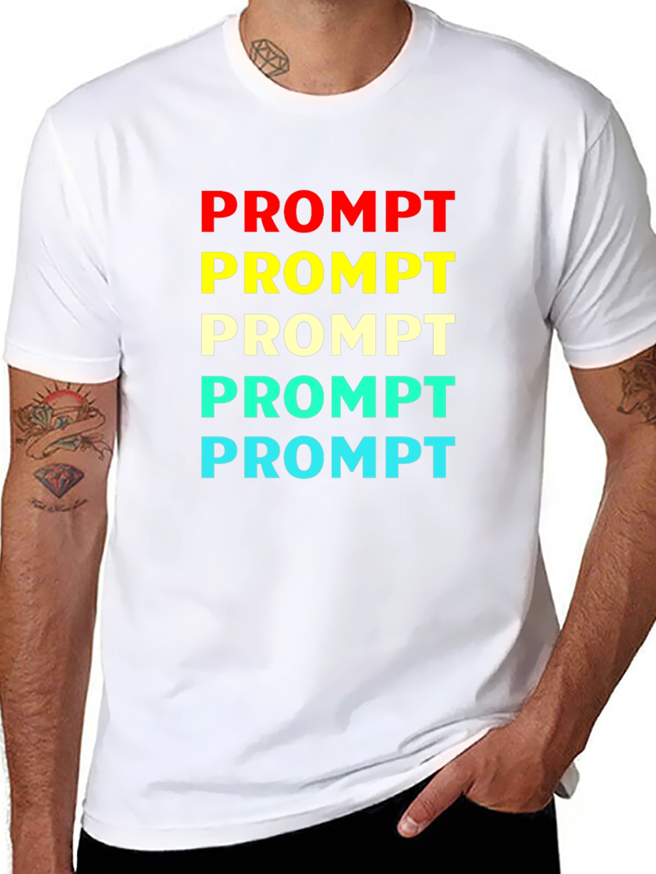 Prompt Colorful Graphic T-Shirt