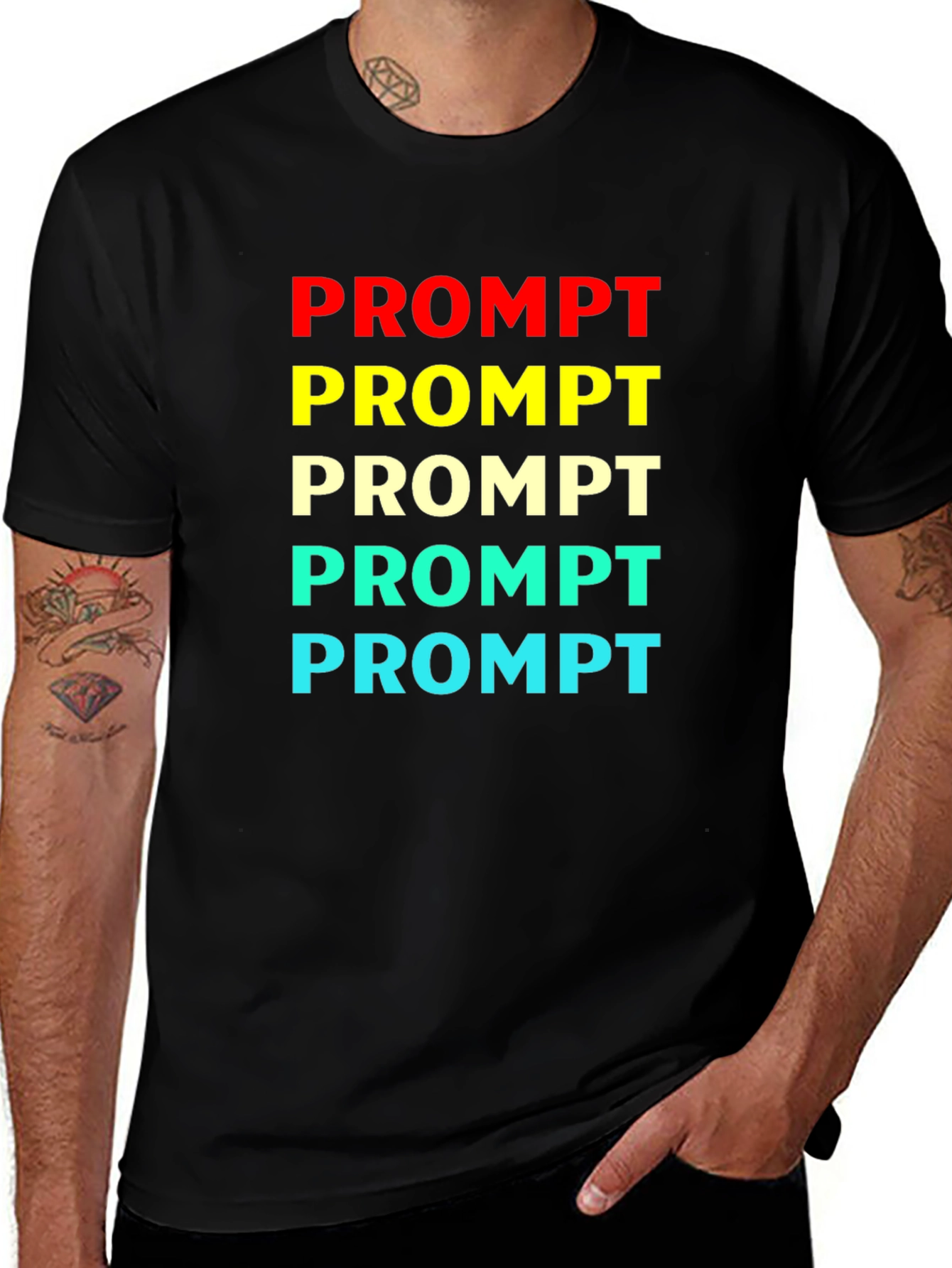Prompt Colorful Graphic T-Shirt