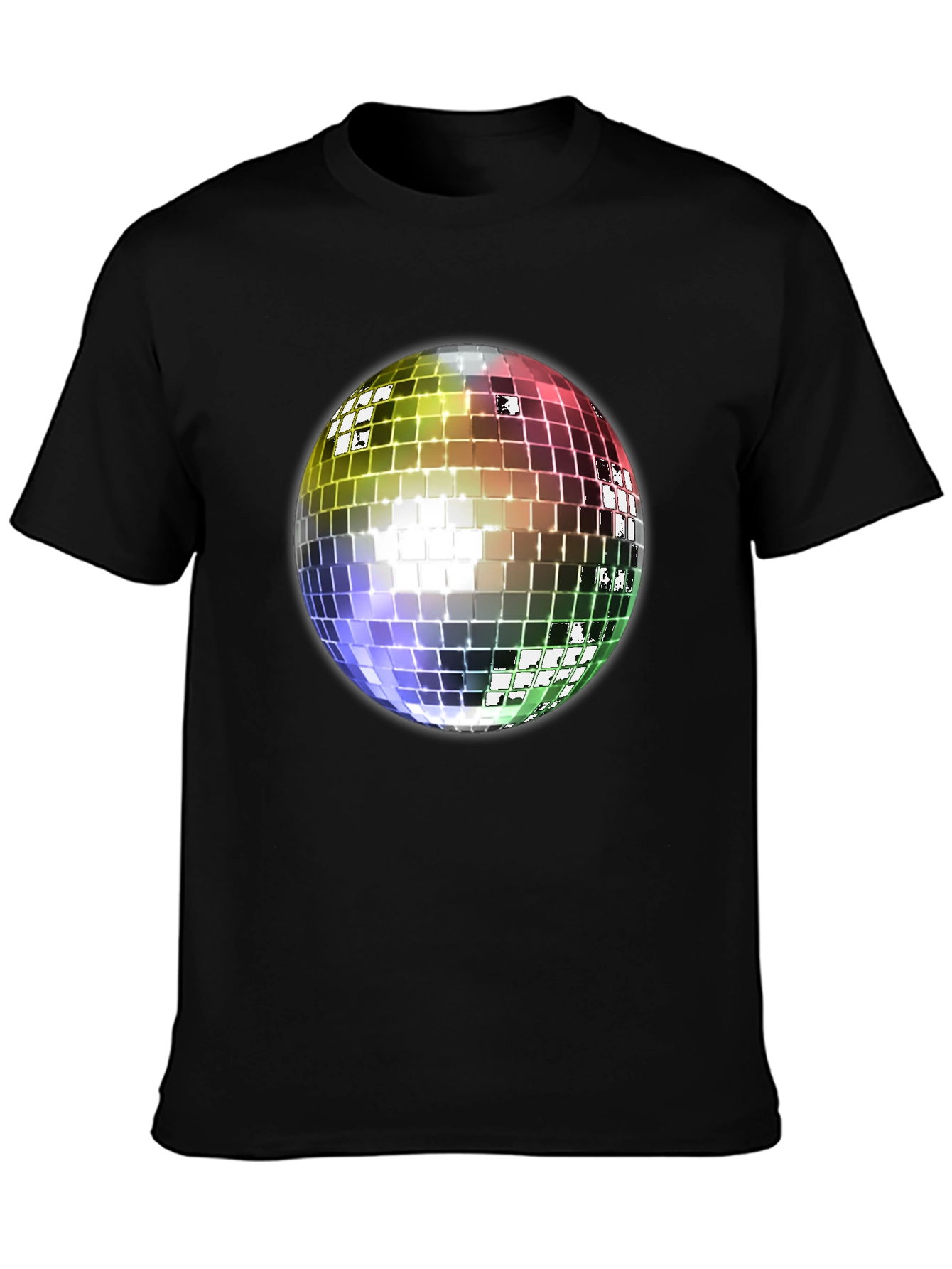 Retro Disco Ball Graphic Tee - Classic Style