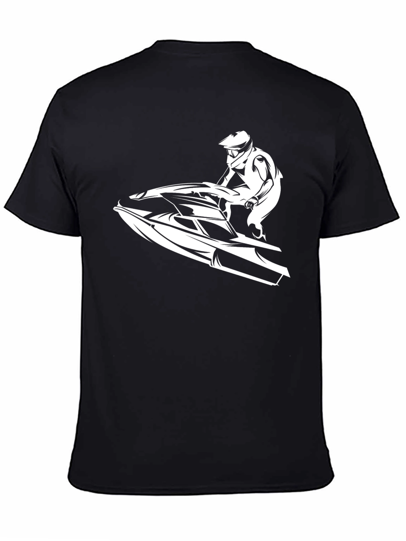 Jet Ski Rider Graphic Tee - Black
