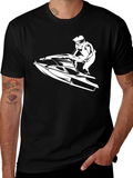 Jet Ski Rider Graphic Tee - Black